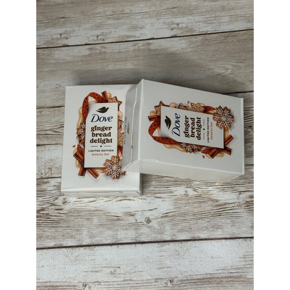 Dove Limited Edition Holiday Treat Bar Soap Gingerbread Delight 3.75oz 2 Pack